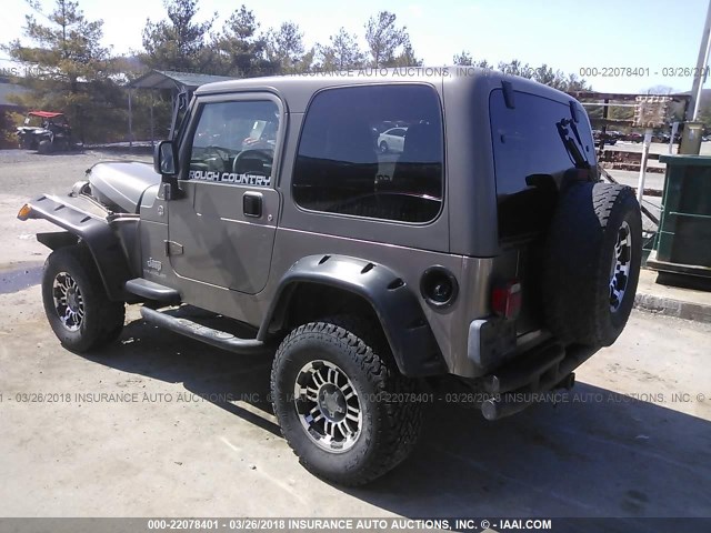 1J4FA29155P314346 - 2005 JEEP WRANGLER / TJ SE BEIGE photo 3