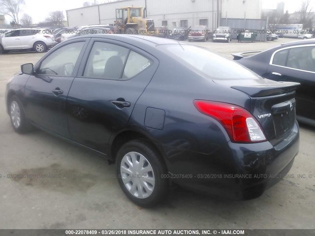 3N1CN7AP7HL891537 - 2017 NISSAN VERSA S/S PLUS/SV/SL Dark Blue photo 3