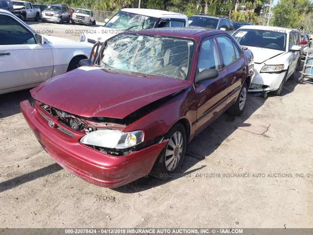 1NXBR12E7XZ182002 - 1999 TOYOTA COROLLA VE/CE/LE 红色 照片 2