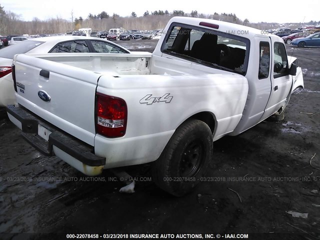 1FTYR15E47PA71299 - 2007 FORD RANGER SUPER CAB WHITE photo 4