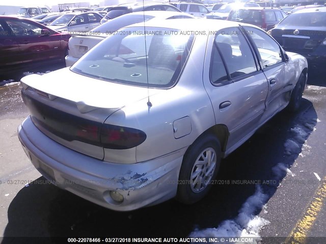 1G2JB524117375923 - 2001 PONTIAC SUNFIRE SE SILVER photo 4