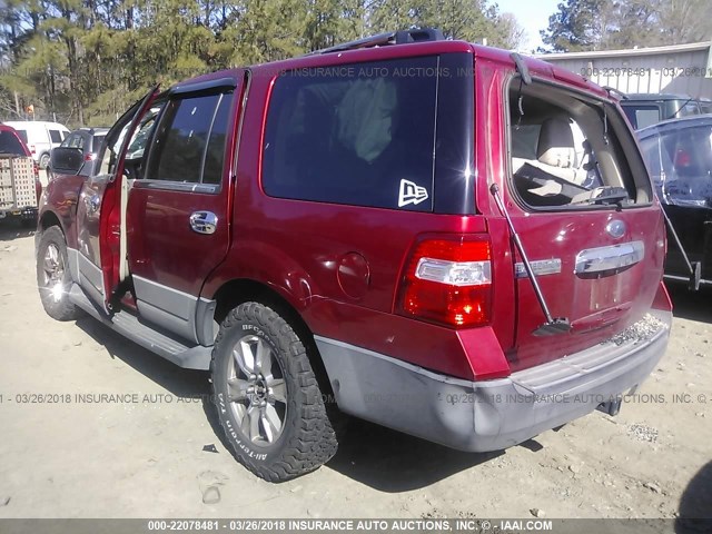 1FMFU16587LA25630 - 2007 FORD EXPEDITION XLT RED photo 3