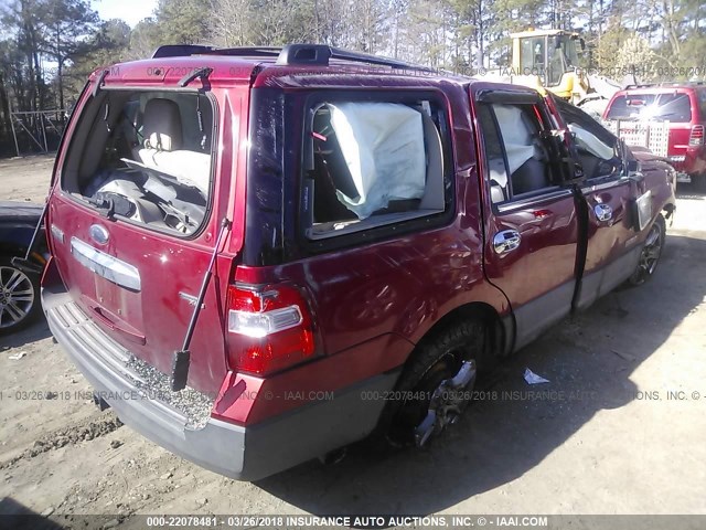 1FMFU16587LA25630 - 2007 FORD EXPEDITION XLT RED photo 4