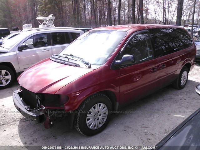 2A4GP44R66R830033 - 2006 CHRYSLER TOWN & COUNTRY LX RED photo 2