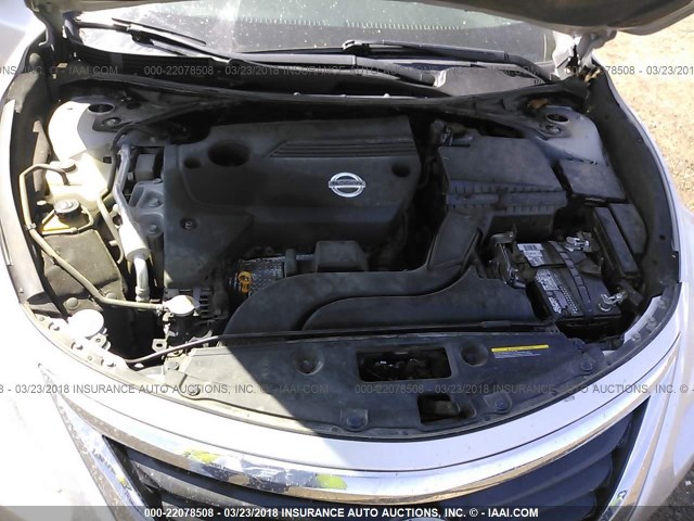 1N4AL3AP9DC145363 - 2013 NISSAN ALTIMA 2.5/S/SV/SL ვერცხლისფერი ფოტო 10