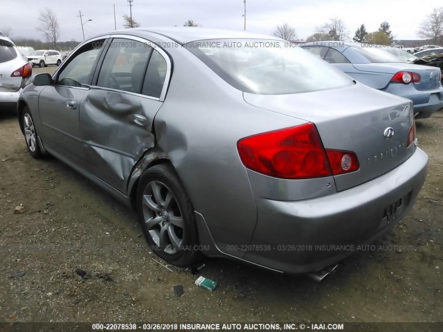 JNKCV51F26M613512 - 2006 INFINITI G35 GRAY photo 3