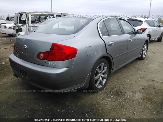 JNKCV51F26M613512 - 2006 INFINITI G35 GRAY photo 4