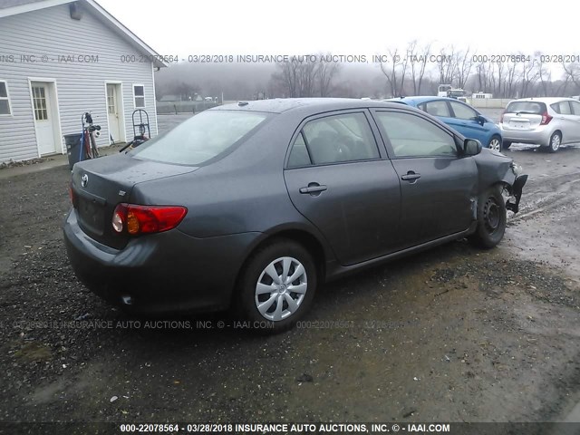 2T1BU40E89C181335 - 2009 TOYOTA COROLLA S/LE/XLE GRAY photo 4