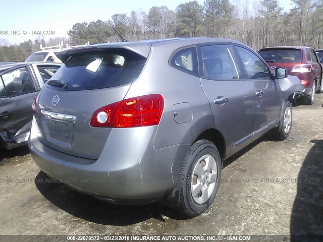 JN8AS5MT9BW565884 - 2011 NISSAN ROGUE S/SV/KROM SILVER photo 4