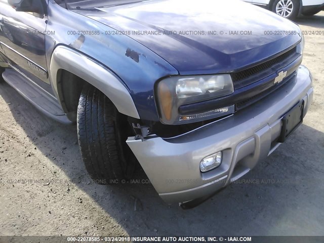 1GNDT13S832322493 - 2003 CHEVROLET TRAILBLAZER  BLUE photo 6