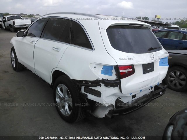 WDC0G4JB3JV044446 - 2018 MERCEDES-BENZ GLC 300 WHITE photo 3