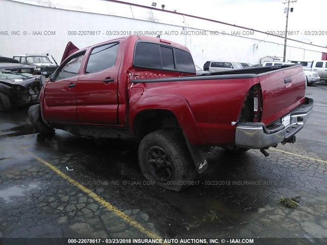 3TMLU4EN1EM154377 - 2014 TOYOTA TACOMA DOUBLE CAB წითელი ფოტო 3
