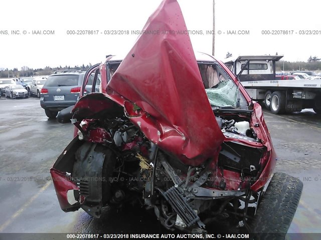 3TMLU4EN1EM154377 - 2014 TOYOTA TACOMA DOUBLE CAB RED photo 6