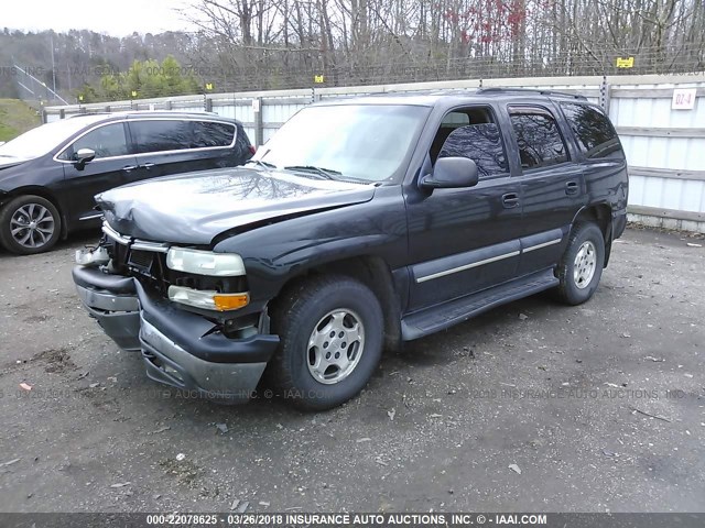 1GNEK13T94J124979 - 2004 CHEVROLET TAHOE K1500 BLACK photo 2