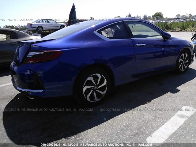 1HGCT1B35HA006059 - 2017 HONDA Accord LX-S BLUE photo 4