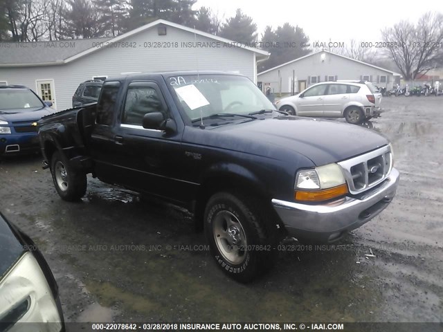 1FTZR15X5YPA70928 - 2000 FORD RANGER SUPER CAB Dark Blue photo 1