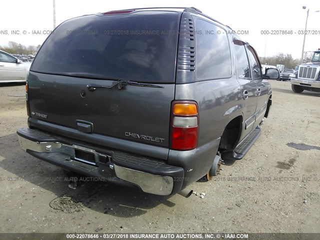 1GNEK13T31R109326 - 2001 CHEVROLET TAHOE K1500 GRAY photo 4