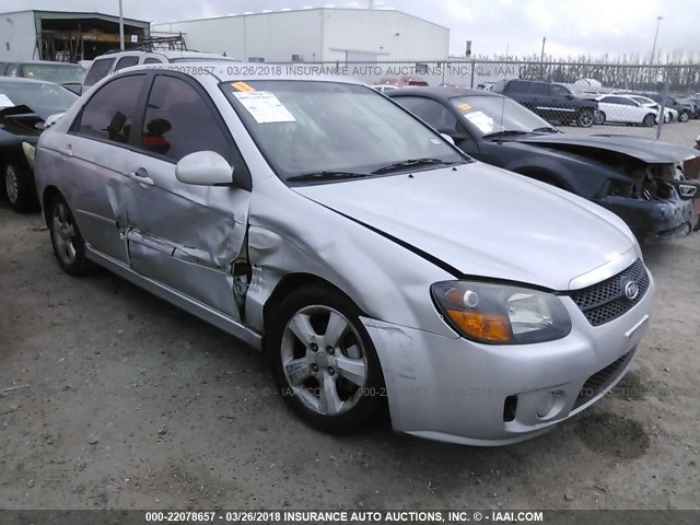 KNAFE221795022555 - 2009 KIA SPECTRA EX/LX/SX SILVER photo 1