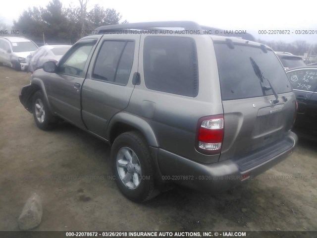 JN8DR09Y03W820259 - 2003 NISSAN PATHFINDER LE/SE GOLD photo 3