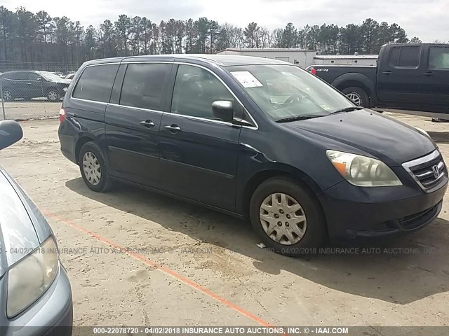 5FNRL38227B124627 - 2007 HONDA ODYSSEY LX BLUE photo 1