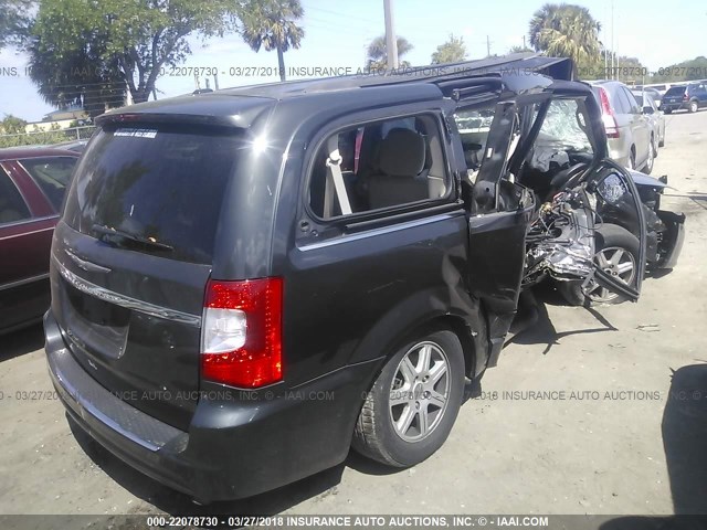 2A4RR5DG4BR785160 - 2011 CHRYSLER TOWN & COUNTRY TOURING GRAY photo 4