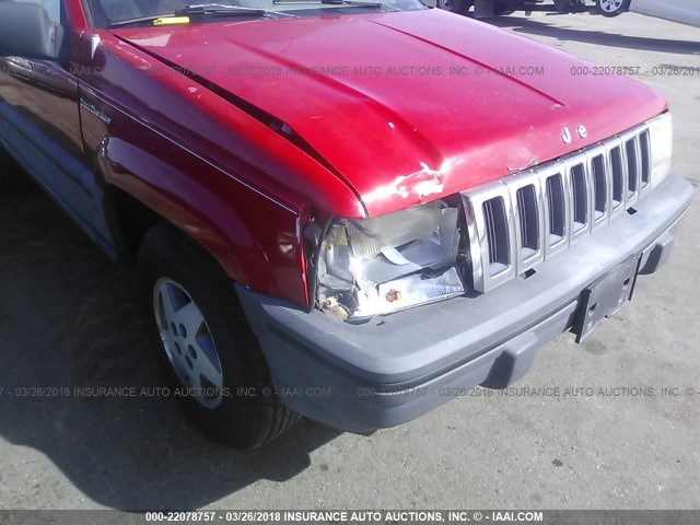 1J4GZ58SXRC274657 - 1994 JEEP GRAND CHEROKEE LAREDO RED photo 6