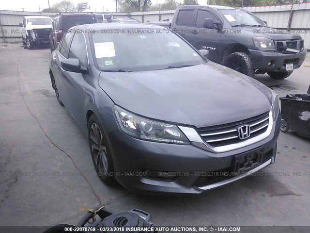 1HGCR2E53EA267378 - 2014 HONDA ACCORD SPORT GRAY photo 1