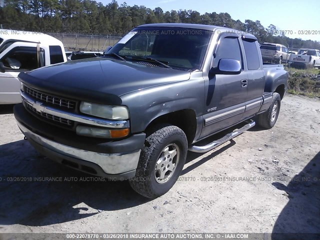 2GCEK19T821358005 - 2002 CHEVROLET SILVERADO K1500 GRAY photo 2