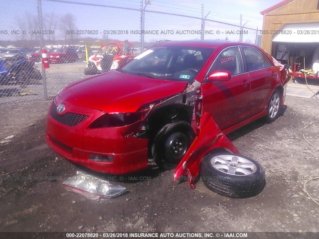 4T1BE46K77U098839 - 2007 TOYOTA CAMRY NEW GENERAT CE/LE/XLE/SE RED photo 2