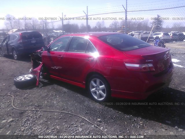 4T1BE46K77U098839 - 2007 TOYOTA CAMRY NEW GENERAT CE/LE/XLE/SE RED photo 3