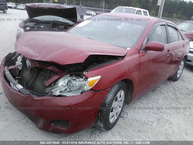 4T1BF3EKXBU178413 - 2011 TOYOTA CAMRY SE/LE/XLE RED photo 2