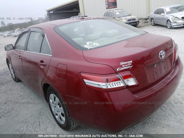 4T1BF3EKXBU178413 - 2011 TOYOTA CAMRY SE/LE/XLE Красный фото 3