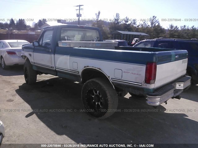2FTHF26F2SCA70281 - 1995 FORD F250 GREEN photo 3