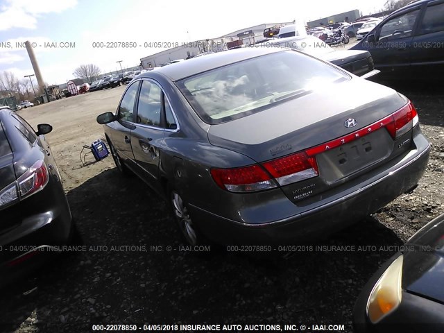 KMHFC46F37A143416 - 2007 HYUNDAI AZERA SE/LIMITED GREEN photo 3