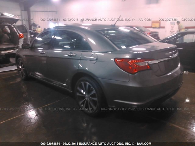 1C3CCBHG1CN327276 - 2012 CHRYSLER 200 S GRAY photo 3