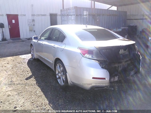 19UUA9F75CA012054 - 2012 ACURA TL SILVER photo 3