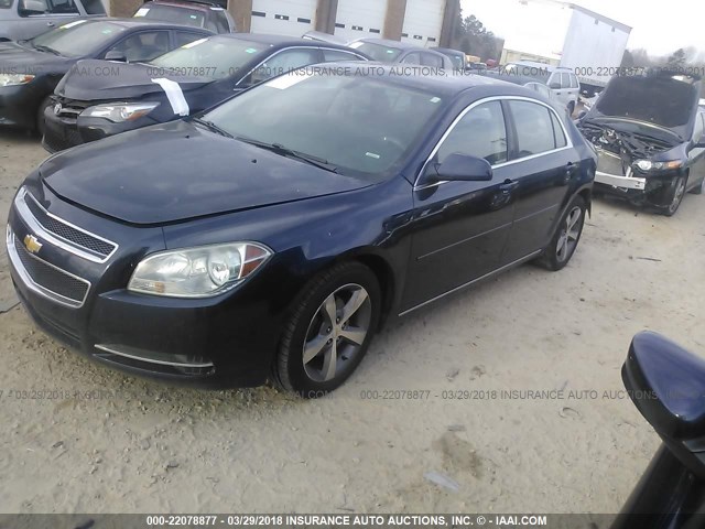 1G1ZC5EU9BF287449 - 2011 CHEVROLET MALIBU 1LT 深蓝色 照片 2