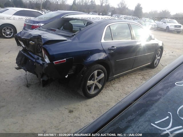 1G1ZC5EU9BF287449 - 2011 CHEVROLET MALIBU 1LT 深蓝色 照片 4