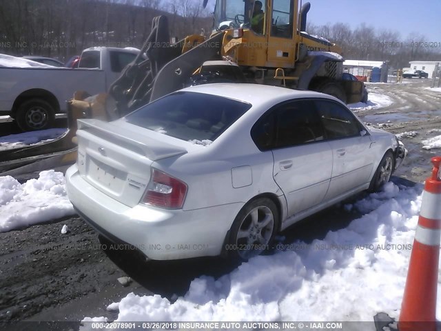 4S3BL626467211836 - 2006 SUBARU LEGACY 2.5I LIMITED WHITE photo 4