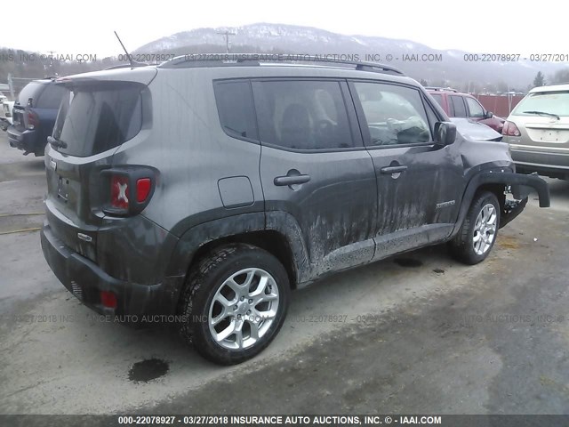 ZACCJBBT4GPE20376 - 2016 JEEP RENEGADE LATITUDE GRAY photo 4