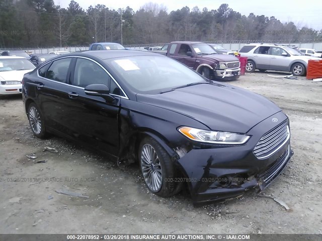 3FA6P0K90ER137390 - 2014 FORD FUSION TITANIUM BLACK photo 1