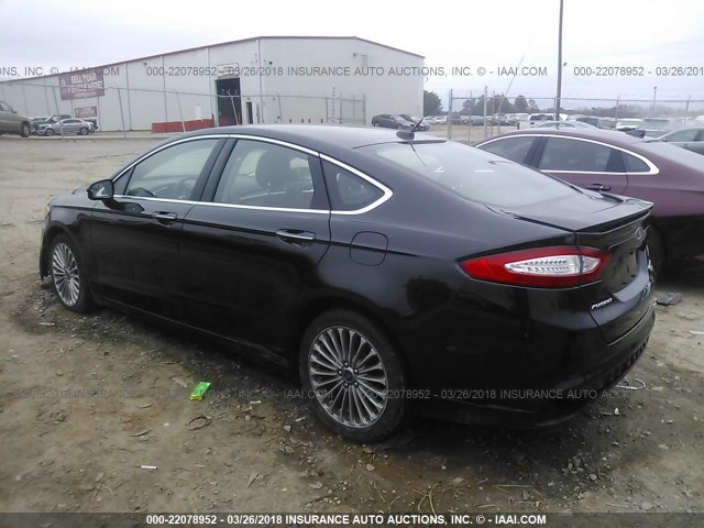 3FA6P0K90ER137390 - 2014 FORD FUSION TITANIUM BLACK photo 3