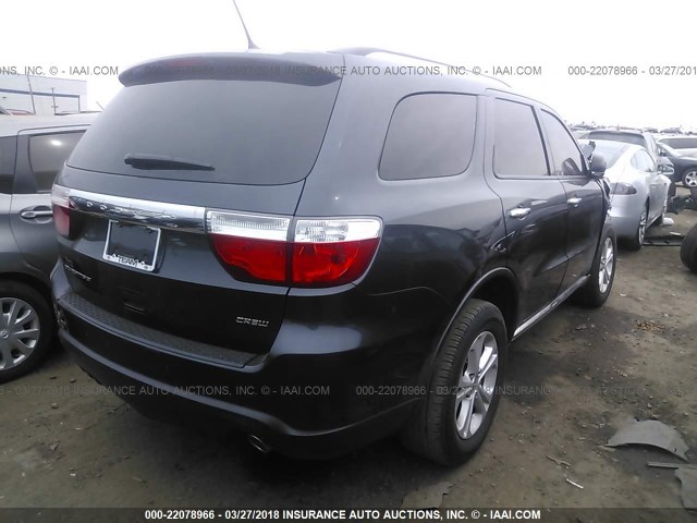 1C4RDHDG3DC681566 - 2013 DODGE DURANGO CREW GRAY photo 4