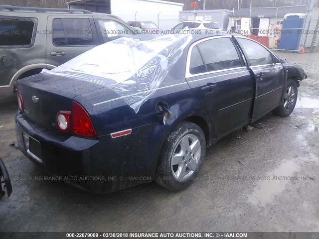 1G1ZG57B284237206 - 2008 CHEVROLET MALIBU LS Mavi foto 4