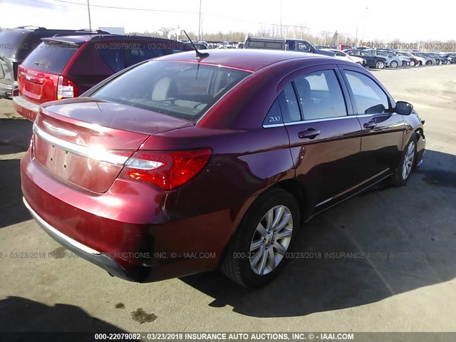 1C3CCBBB7CN283460 - 2012 CHRYSLER 200 TOURING RED photo 4