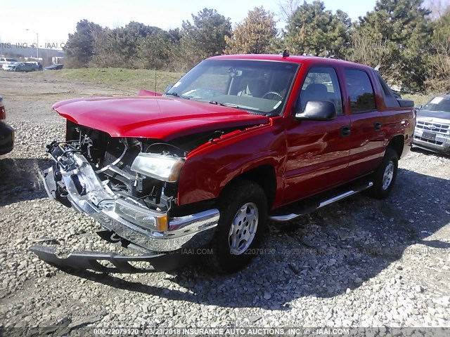 3GNEC12Z96G206007 - 2006 CHEVROLET AVALANCHE C1500 RED photo 2