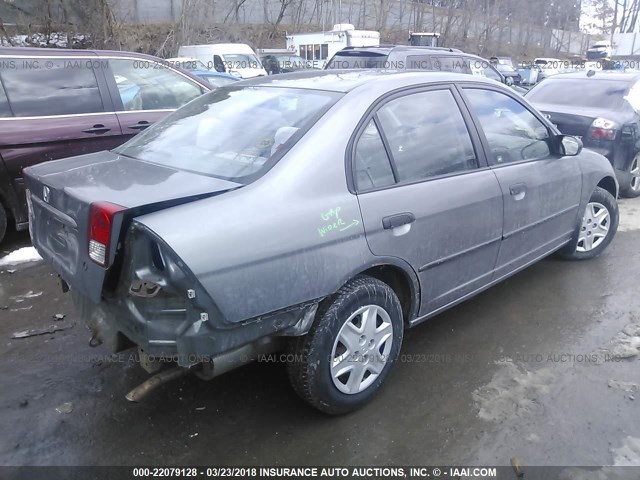 1HGES163X5L025650 - 2005 HONDA CIVIC DX VP ნაცრისფერი ფოტო 4