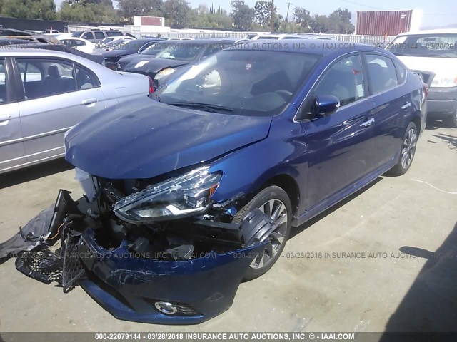 3N1AB7AP9HY357409 - 2017 NISSAN SENTRA S/SV/SR/SL BLUE photo 2