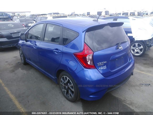 3N1CE2CP3FL446810 - 2015 NISSAN VERSA NOTE S/S PLUS/SV/SL/SR BLUE photo 3