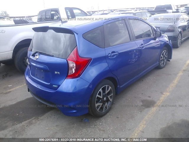 3N1CE2CP3FL446810 - 2015 NISSAN VERSA NOTE S/S PLUS/SV/SL/SR BLUE photo 4